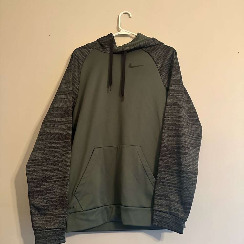 Nike Olive and Charcoal Hoodie